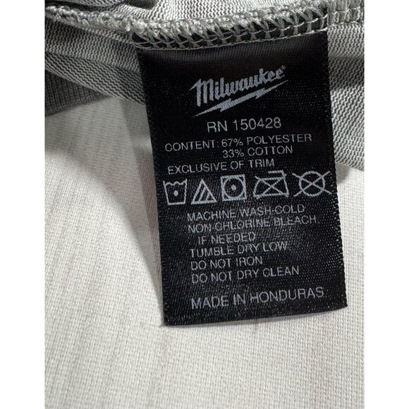 Milwaukee XL T Shirt Short Sleeve Fireflex Cotton Grey Polyester/Cotton Blend - Picture 8 of 11